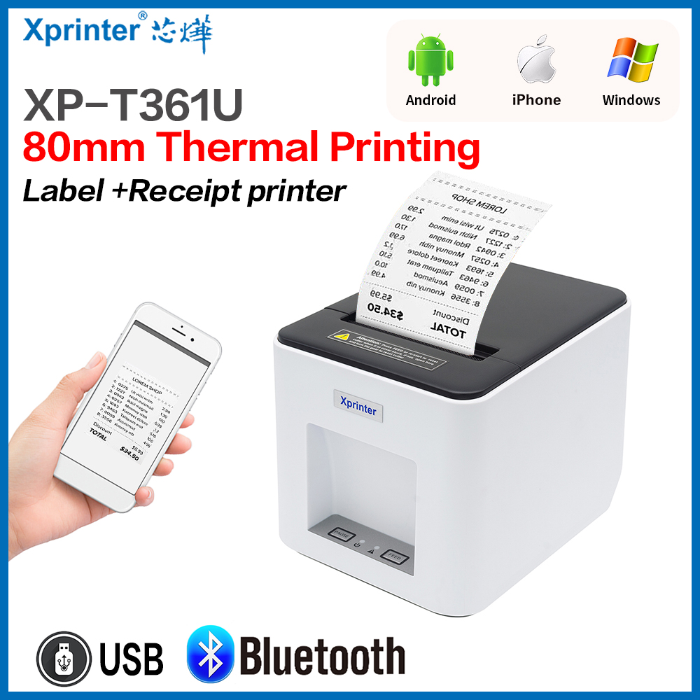 Commercial Book Printing Machines - Xprinter-Imprimante d'étiquettes thermiques 2 en 1,