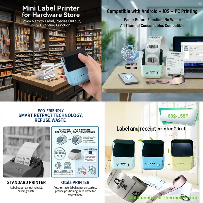 Mini imprimante thermique port - Barcode Printer avis et prix